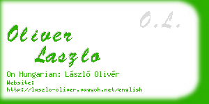 oliver laszlo business card